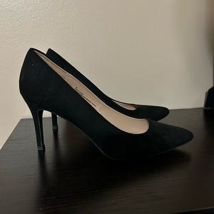 A New Day. Black velvet heels, size 9, worn once.